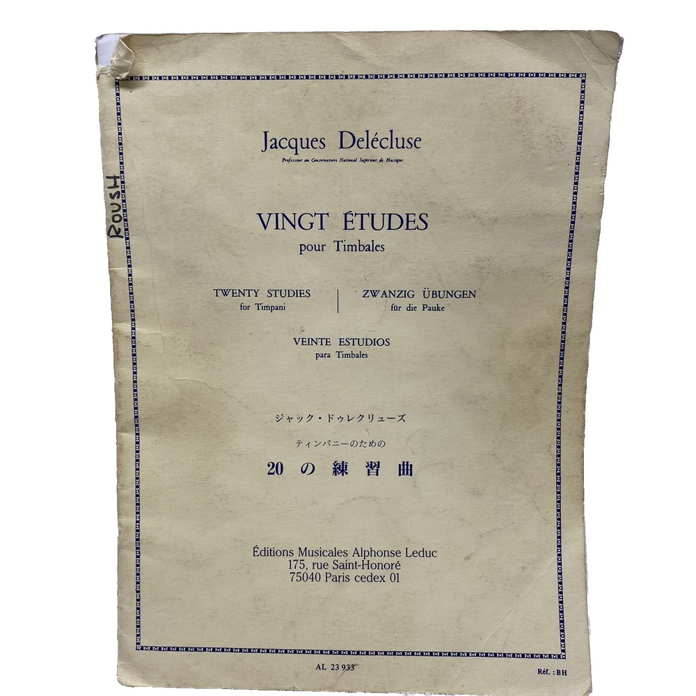 Twenty Studies After R. Kreutzer by Jacques Delecluse Sheet Music (C7)